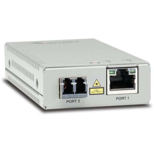 [ALLIEDTELESIS_AT-MMC2000/LC-960] Allied Telesis Convertidor de medios Gigabit Ethernet a fibra óptica, conector LC, multimodo (MMF), distancia de 220 hasta 500 m, con fuente de alimentación multi-región