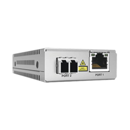[ALLIEDTELESIS_AT-MMC2000/LC-960] Allied Telesis Convertidor de medios Gigabit Ethernet a fibra óptica, conector LC, multimodo (MMF), distancia de 220 hasta 500 m, con fuente de alimentación multi-región