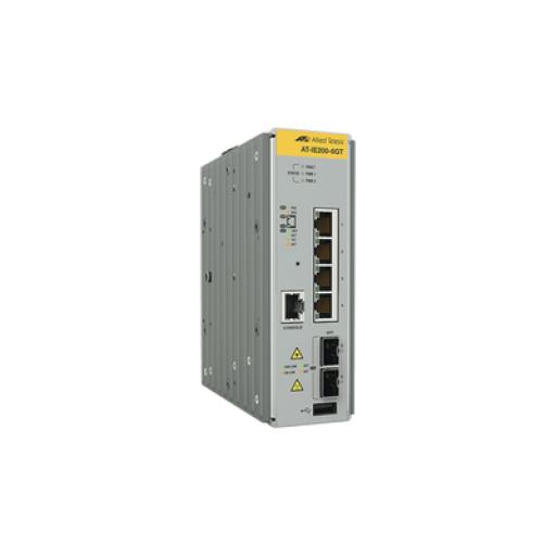 [ALLIEDTELESIS_AT-IE200-6GT-80] Allied Telesis Switch Industrial Administrable Capa 2 de 4 Puertos 10/100/1000 Mbps + 2 Puertos SFP