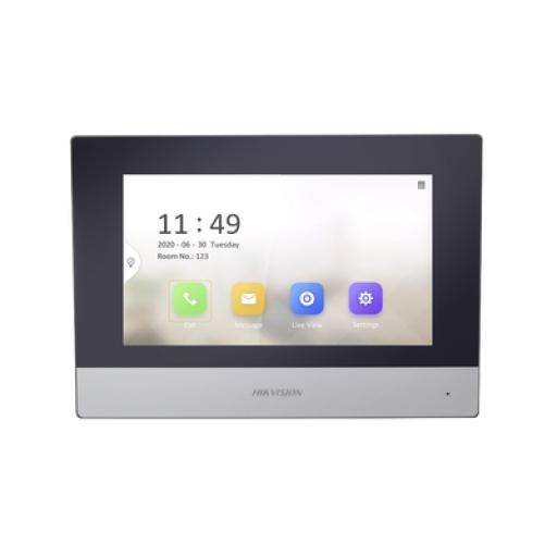 [HIKVISIONDIGITALTECHNOLOGY_DS-KH6320-WTE1] Hikvision Digital Technology Monitor IP WiFi Touch Screen 7" para Videoportero IP  / Vídeo en Vivo / PoE Estándar / Apertura Remota / Llamada Entre Monitores / Audio de dos vías / Policarbonato