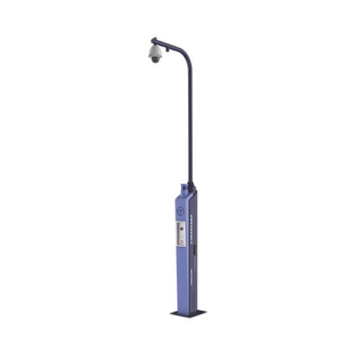 [HIKVISIONDIGITALTECHNOLOGY_DS-PEA3M-21H] Hikvision Digital Technology Estación de Pánico con Videollamada (Cámara de 2 Megapixel) / Sirena Integrada (Azul y Rojo) / Alarma Integrada / Protección IP65 / Montaje para Colocar PTZ