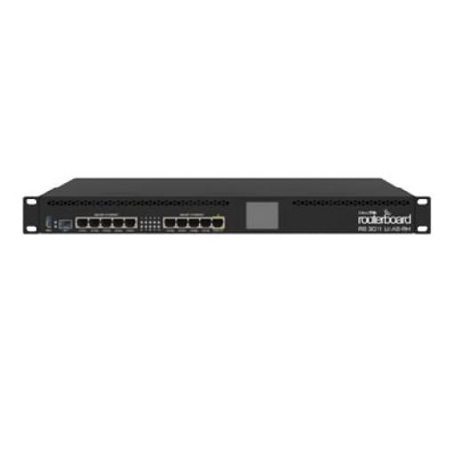 [MIKROTIK_RB3011UIAS-RM] Mikrotik RouterBoard, CPU 2 Núcleos, 10 Puertos Gigabit Ethernet, 1 Puerto SFP, 1 GB Memoria, Licencia Nivel 5, Montaje Rack