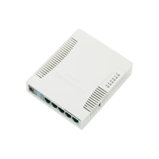 [MIKROTIK_RB951G-2HND] Mikrotik RouterBoard, 5 Puertos Gigabit Ethernet, 1 Puerto USB, WiFi 2.4 GHz 802.11b/g/n, Antena de 2.5 dbi hasta 1W de potencia