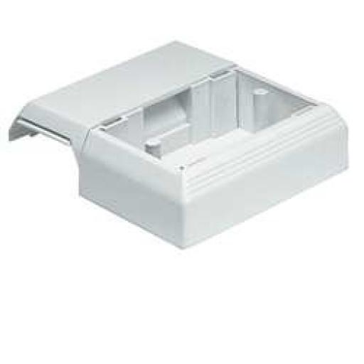 [PANDUIT_T45WCIW] Panduit Caja Superficial Con Bisagras de Instalación a Presión, Para Canaletas T45, Material PVC Rígido, Color Blanco Mate