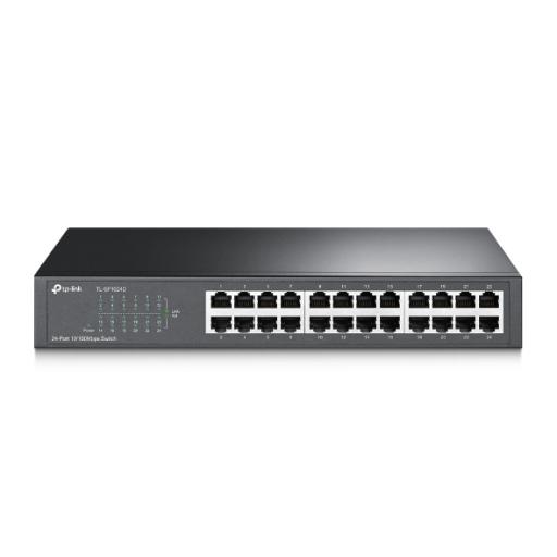 [TPLINK_TL-SF1024D] TPLINK Switch no administrable de 24 puertos 10/100 Mbps para escritorio/rack