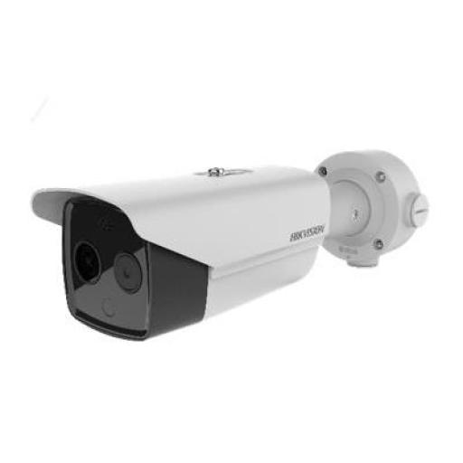 [HIKVISIONDIGITALTECHNOLOGY_DS-2TD2617-3/QA] Hikvision Digital Technology Bala IP Dual / Térmica 3.1 mm (160 x 120) / Óptico 4 mm (4 Megapixel) / Termométrica / Detección de Temperatura / PoE /Exterior IP66 / Sirena y Luz Intermitente Integrada / MicroSD