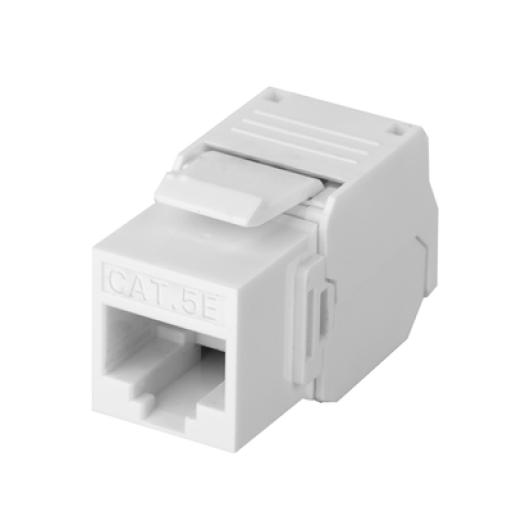 [LINKEDPROBYEPCOM_LP-KJ-516-TTWH] LINKEDPRO BY EPCOM Módulo Jack Keystone Cat5e (toolless), con terminación en ángulo 180 º Color Blanco, Compatible con Faceplate y Patchpanel Linkedpro