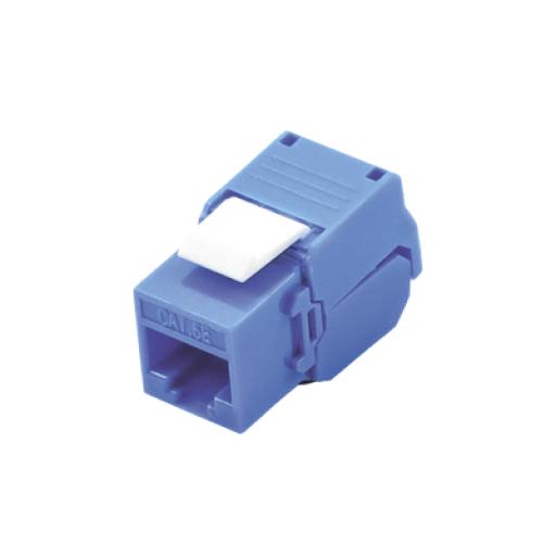 [LINKEDPROBYEPCOM_LP-KJ-516-TTBU] LINKEDPRO BY EPCOM Módulo Jack Keystone Cat5e (toolless), con terminación en ángulo 180 º Color Azul, Compatible con Faceplate y Patchpanel Linkedpro