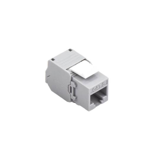 [LINKEDPROBYEPCOM_LP-KJ-610-TTGY] LINKEDPRO BY EPCOM Módulo Jack Keystone Cat6 (toolless), con terminación en ángulo 180 º Color Gris, Compatible con Faceplate y Patchpanel Linkedpro