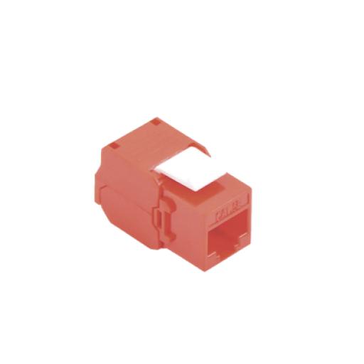 [LINKEDPROBYEPCOM_LP-KJ-610-TTRD] LINKEDPRO BY EPCOM Módulo Jack Keystone Cat6 (toolless), con terminación en ángulo 180 º Color Rojo, Compatible con Faceplate y Patchpanel Linkedpro
