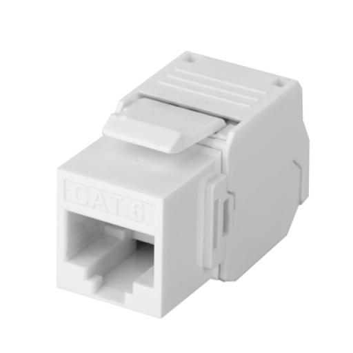 [LINKEDPROBYEPCOM_LP-KJ-610-TTWH] LINKEDPRO BY EPCOM Módulo Jack Keystone Cat6 (toolless), con terminación en ángulo 180 º Color Blanco, Compatible con Faceplate y Patchpanel Linkedpro