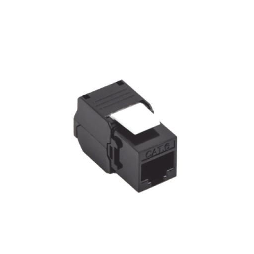 [LINKEDPROBYEPCOM_LP-KJ-6A-TTBK] LINKEDPRO BY EPCOM Módulo Jack Keystone Cat6A (toolless), con terminación en ángulo 180 º Color Negro, Compatible con Faceplate y Patchpanel Linkedpro