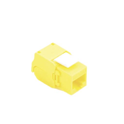 [LINKEDPROBYEPCOM_LPKJ6ATTYE] LINKEDPRO BY EPCOM Módulo Jack Keystone Cat6A (toolless), con terminación en ángulo 180 º Color Amarillo, Compatible con Faceplate y Patchpanel Linkedpro