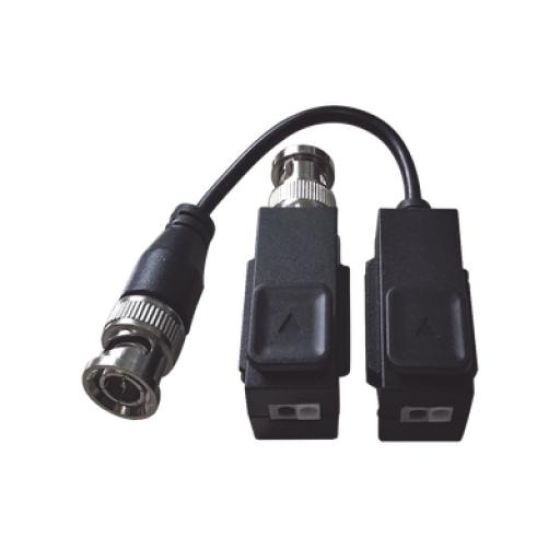 [HIKVISIONDIGITALTECHNOLOGY_DS-1H18S/E(C)] Hikvision Digital Technology Kit de Transceptor (Balluns) TURBOHD con Boton Push / Hasta 8 MP (4K) / 100% Cobre / Soporta HD-TVI / AHD / CVI / CVBS / Audio por Coaxitron / Datos para Menu de Configurar de Cámaras