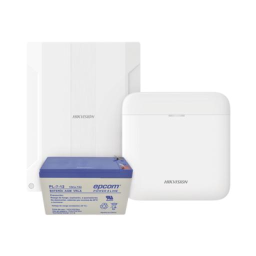 [HIKVISIONDIGITALTECHNOLOGY_DSPWA48KS/EXP] Hikvision Digital Technology (AXPRO) KIT  de alarma AXPRO conversión de zonas cableadas a inalámbricas / Incluye: 1 Hub IP, Wifi y 3G/4G con Bateria de respaldo/ 1 Expansor de 16 zonas cableadas / 1 Bateria de respaldo 12Vcc a 7 Amp/ Compatible con Hik-Connect P2P 
