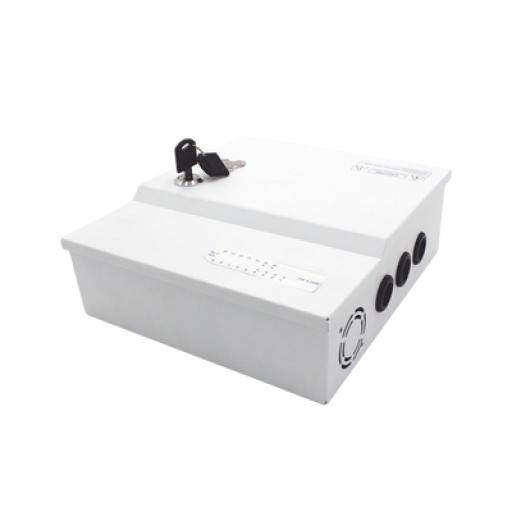 [EPCOM_PLK12DC16ABK] Epcom Fuente de poder profesional de 12 Vcc @ 16 A / para 16 cámaras / Con capacidad de batería de respaldo / Requiere batería / Voltaje de entrada de 96-264 Vca 