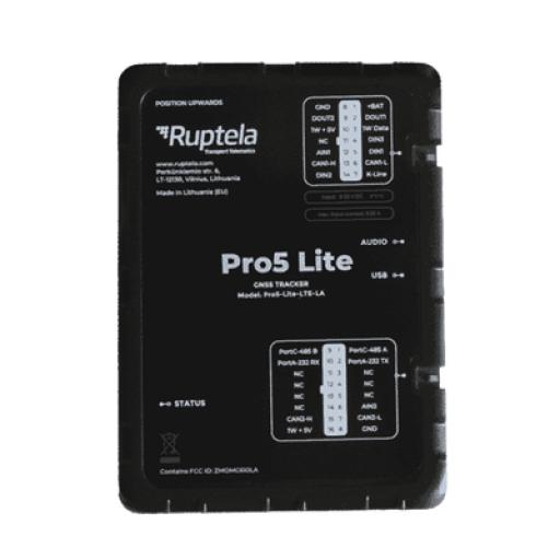 [RUPTELA_PRO5LITE] Ruptela Rastreador 4G LTE CAT1/ Audio 2 vias / Sensores Bluetooth / Vehiculos ligeros / Vehiculos pesados / Lectura CAN, OBD y LCV /  RFID