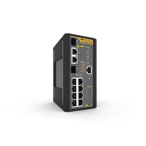 [ALLIEDTELESIS_AT-IS230-10GP-80] Allied Telesis Switch Industrial PoE+ administrable de 8 Puertos 10/100/1000 Mbps + 2 puertos SFP Combo, 120 W