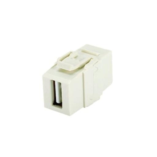 [PANDUIT_NKUSBAAWH] Panduit Módulo Acoplador USB 2.0, Hembra a Hembra, Tipo Keystone, Color Blanco
