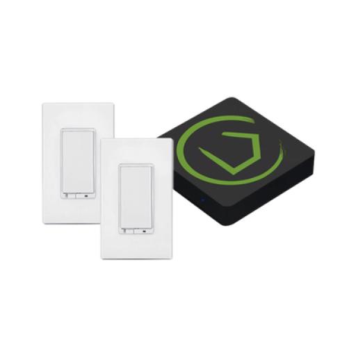 [HUBITATINC_HC7K2] HUBITAT INC KIT HUB Controlador inteligente para dispositivos Zwave, Zigbee, Shelly, Lutron, incluye 1 HUB / 2 Atenuadores inteligentes On/Off Zwave