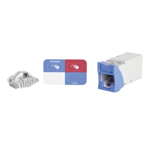 [SIEMON_Z6-06B] Siemon Jack Z-MAX UTP Categoría 6, Montaje híbrido en Placa de Pared (Plano y Angulado), Color Azul, Versión Bulk (Sin Empaque Individual)