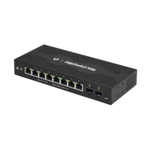 [UBIQUITINETWORKS_ES-10XP] Ubiquiti Networks EdgeSwitch 10X Administrable de 8 Puertos Gigabit PoE Pasivo 24VDC + 2 Puertos SFP