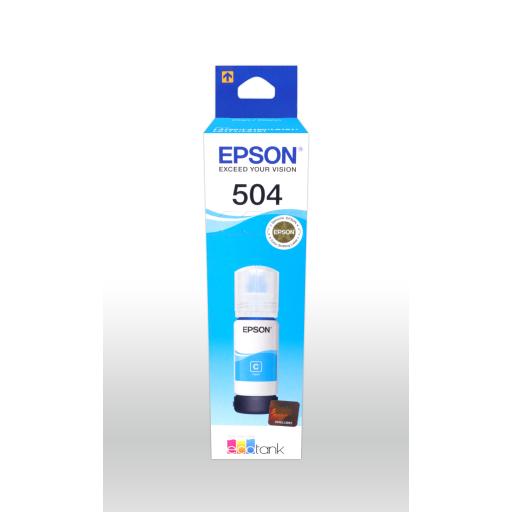 [EPSON_T504220-AL] BOTELLA EPSON ECOTANK T504 CIAN SERIE L 70ML (T504220-AL)