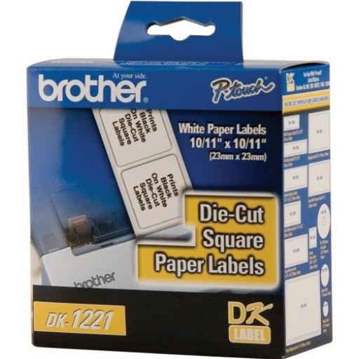 [BROTHER_DK1221] Brother ROLLO DE 1,000 ETIQUETAS BROTHER PRECORTADAS 23MMX23.1MM (DK1221)