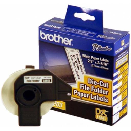 [BROTHER_DK1203] Brother ROLLO DE 300 ETIQUETAS BROTHER DK1203 PRE-CORTADAS 17MM X 87.1MM