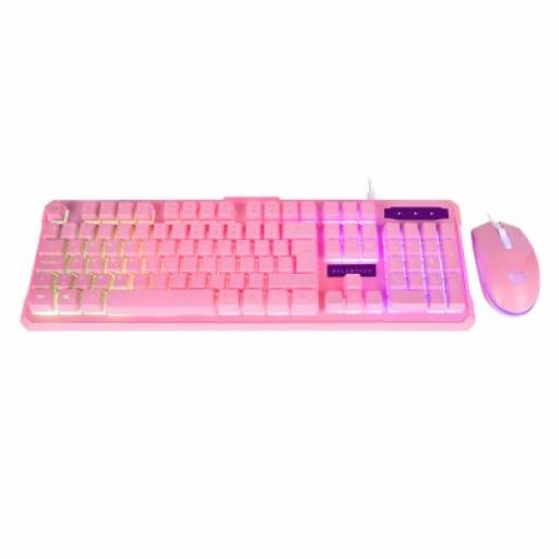 [WEBOOST/WILSONELECTRONICS_BR-932769] WEBOOST / WILSON ELECTRONICS KIT 2 EN 1 GAMER BALAM RUSH TECLADO/MOUSE ROSA SQUAD KTM330 BR-932769