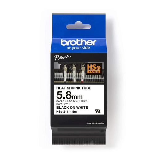 [BROTHER_HSE221] Brother CINTA BROTHER HSE221 NEGRO SOBRE BLANCO 8.8MM