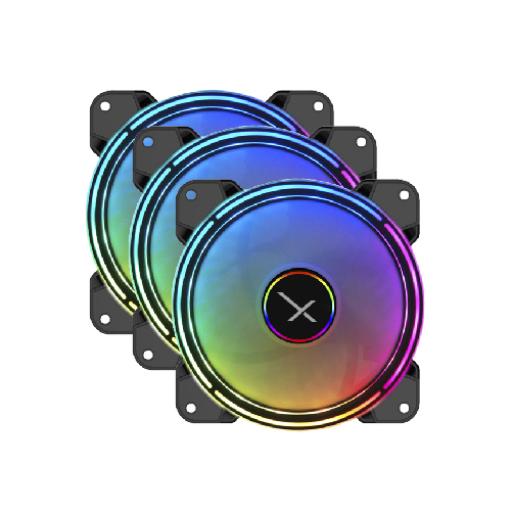 [XZEAL_XZVE100B] XZEAL KIT DE VENTILADORES XZEAL ARGB 120X25MM 1200RPM 33CFM 26DB XZVE100B