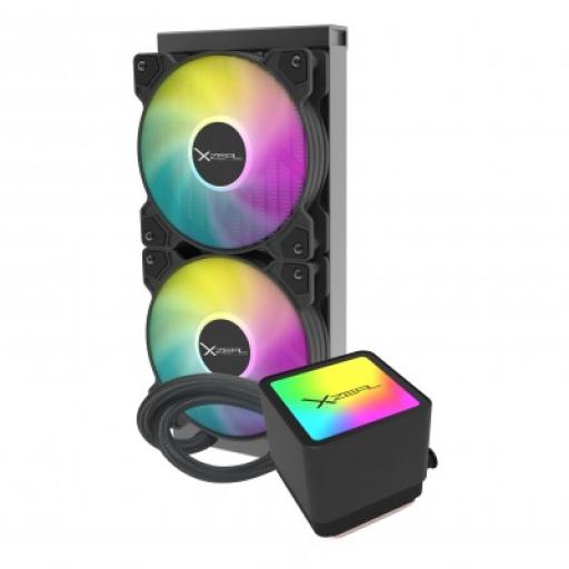 [XZEAL_XZCO400B-(RA)] XZEAL (REPARADO)ENFRIAMIENTO LIQUIDO XZEAL ARGB 2 VENT 12CM 500-2000 RPM