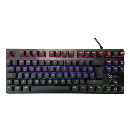 [XZEAL_XZKX020B] XZEAL TECLADO MECANICO GAMER XZEAL, SWITCH ROJO, USB, NEGRO XZKX020B