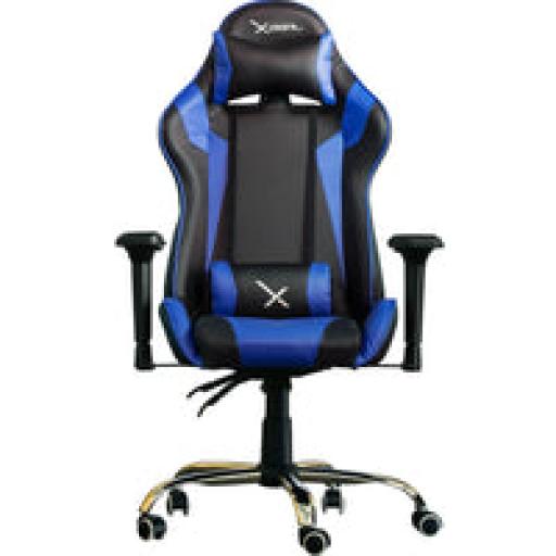 [XZEAL_ZXSXZ10A] SILLA GAMER XZEAL NEGAZUL ACERO PVC ALTO DESEMPEO
