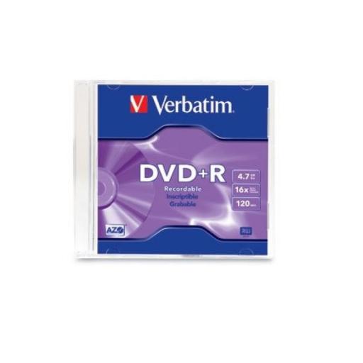 [VERBATIM_VB95059] Verbatim DVD+R VERBATIM 16X 4.7GB SINGLE SLIM CASE VB95059