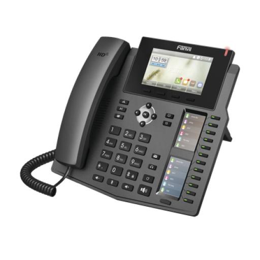 [FANVIL_X6] Fanvil Teléfono IP empresarial para 20 líneas SIP, Voz HD, 3 Pantallas LCD a Color, 12 teclas BLF, PoE