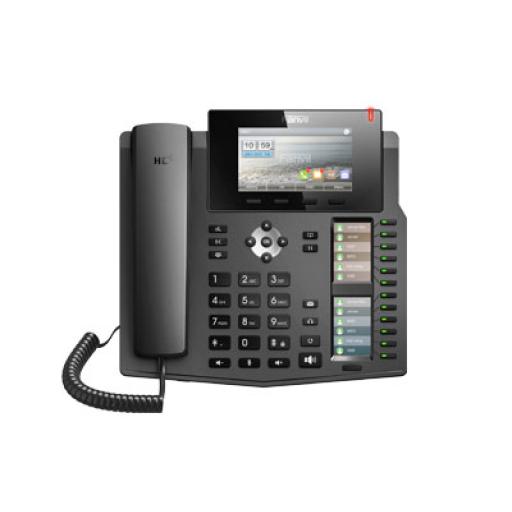 [FANVIL_X6] Fanvil Teléfono IP empresarial para 20 líneas SIP, Voz HD, 3 Pantallas LCD a Color, 12 teclas BLF, PoE