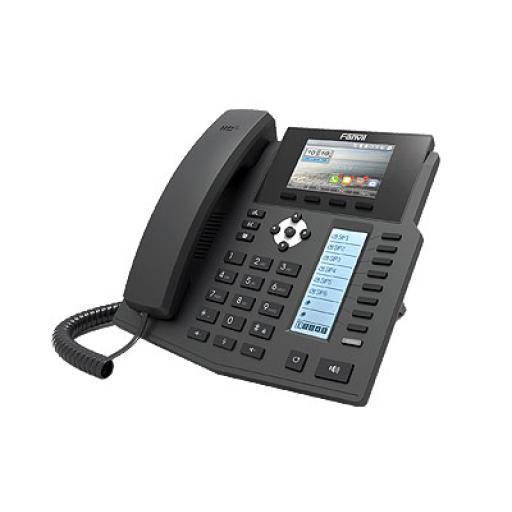 [FANVIL_X5S] Fanvil Teléfono IP empresarial para 16 lineas SIP con 2 pantallas LCD a Color, 8 teclas BLF/DSS y conferencia de 3 vías, PoE