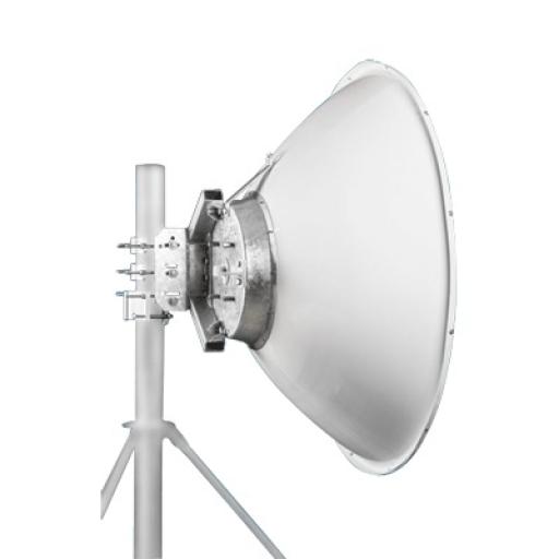 [JIROUS_JRMD120010/11RA] Jirous Antena parabólica 4 ft para radio B11 y AF11, ganancia de  41 dBi, conector guía de onda, Alto aislamiento al ruido en enlaces vecinos, 10.1-12 GHz, Montaje de acero inoxidable incluido 