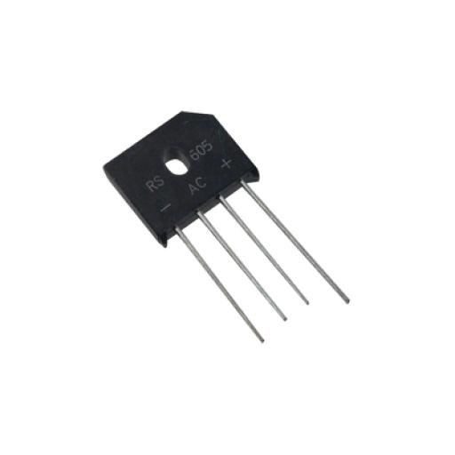 [SYSCOM_RS-606] Syscom Puente Rectificador en Línea de 6 Amp., 800 PIV, Silicio, 420 RMS.