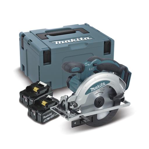 [MAKITA_DSS611RFE] Makita Sierra Circular Inalámbrica de 18V, Diámetro de Disco 6-1/2in, 3700 Rpm , Incluye 2 Baterías Li-Ion de 3.0 Ah, Cargador y Maletín.