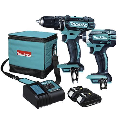 [MAKITA_DLX2131SY] Makita KIT (DHP482 ROTOM. + DTD152 ATORN.IMP.) LI-ION 2 BAT 1.5 AH Y CARG C/LUZ EST.LONA 18V