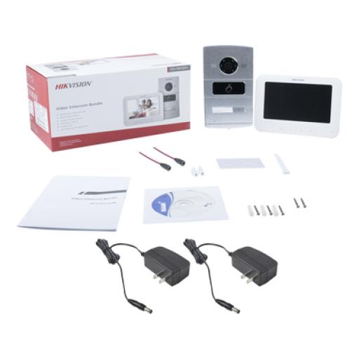 [HIKVISIONDIGITALTECHNOLOGY_DS-KIS601] Hikvision Digital Technology Kit de Videoportero IP / 1.3 Megapixel / Monitor Touch / Lector de Tarjetas (MIFARE) / Compatible con Hik-connect para recepción de llamada con App móvil