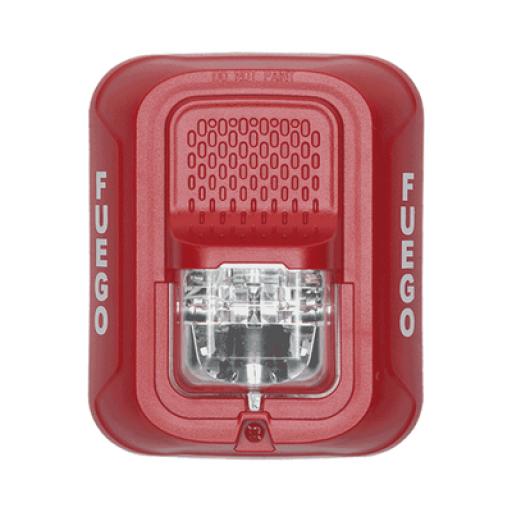 [SYSTEMSENSOR_SRL-SP] System Sensor Lámpara Estroboscópica para Montaje en Pared, Color Rojo, Nivel de Candelas Seleccionable, Nuevo Diseño Moderno y Elegante y Menor Consumo de Corriente