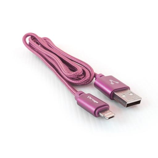 [VORAGO_CAB-209 ROSA] Vorago CABLE VORAGO CAB-209 DUAL MICRO USB/LIGHTNING ROSA 1M BOLSA