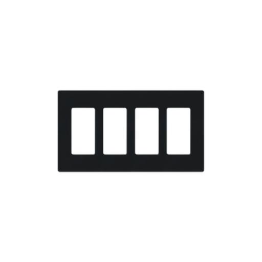 [LUTRON_CW4-BL] Lutron Placa de pared 4 espacio, para atenuador (dimmer), switch ó control remoto PICO inalámbrico.