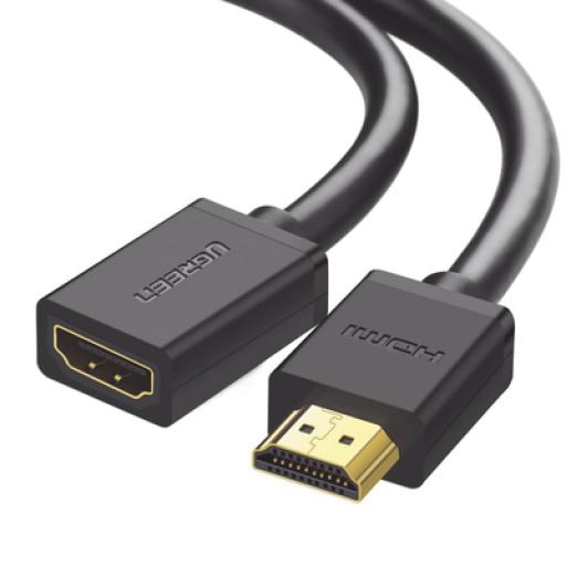 [UGREEN_10140] Ugreen Cable extensor HDMI de 0.5M / 4K@60Hz / 3D / HDR /  Macho a Hembra /  Núcleo de cobre estañado / Transmisión estable.