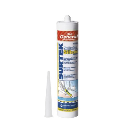 [SURTEK_SYS-113-450] Surtek Silicón Sellador Transparente de Uso General (280 ml).