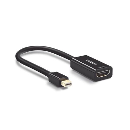 [UGREEN_40360] Ugreen Convertidor Mini Display Port a HDMI / 4K@30Hz / Thunderbolt / Blindaje interno múltiple /  Carcasa ABS / Longitud de 25 cm 